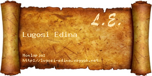 Lugosi Edina névjegykártya